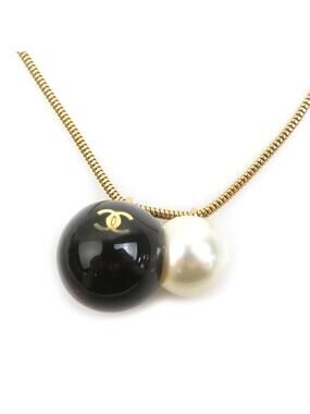 Auth Chanel Cc Logo Necklace #319815C30B
